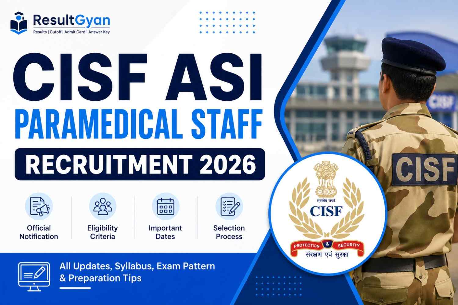 cisf asi paramedical staff recruitment 2026
