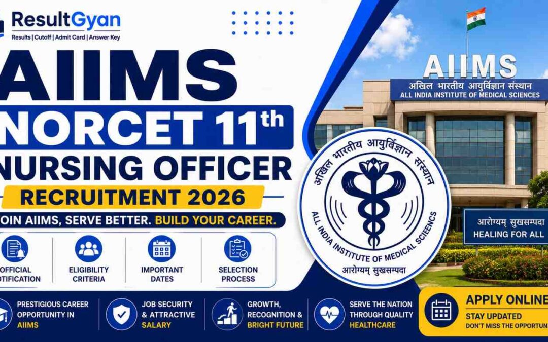 AIIMS NORCET 11th Nursing Officer Recruitment 2026