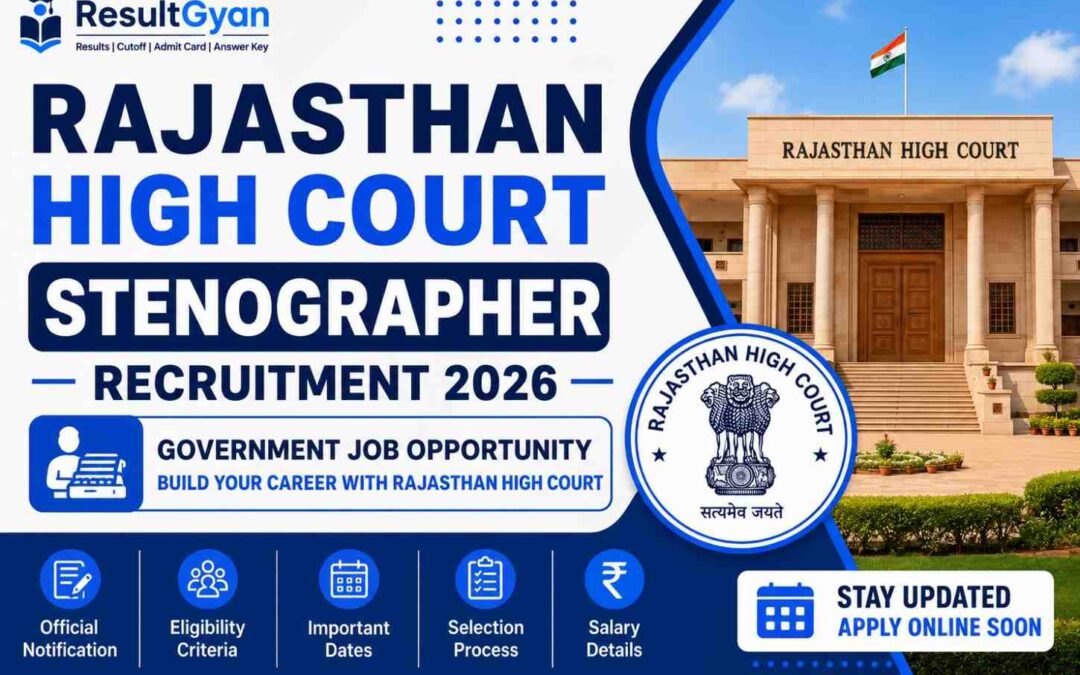 Rajasthan High Court Stenographer Recruitment 2026