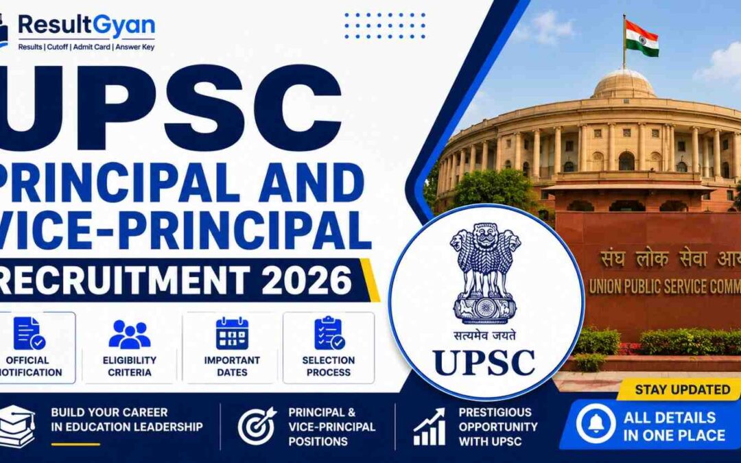 UPSC Principal and Vice-Principal Recruitment 2026