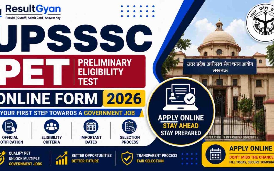 UPSSSC PET Online Form 2026