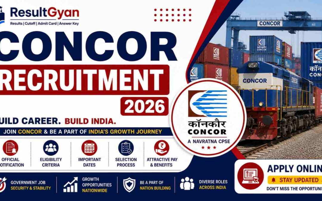 CONCOR Recruitment 2026
