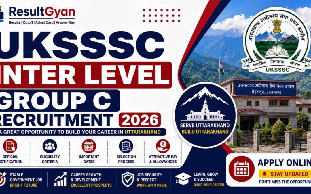 UKSSSC Inter Level Group C Recruitment 2026
