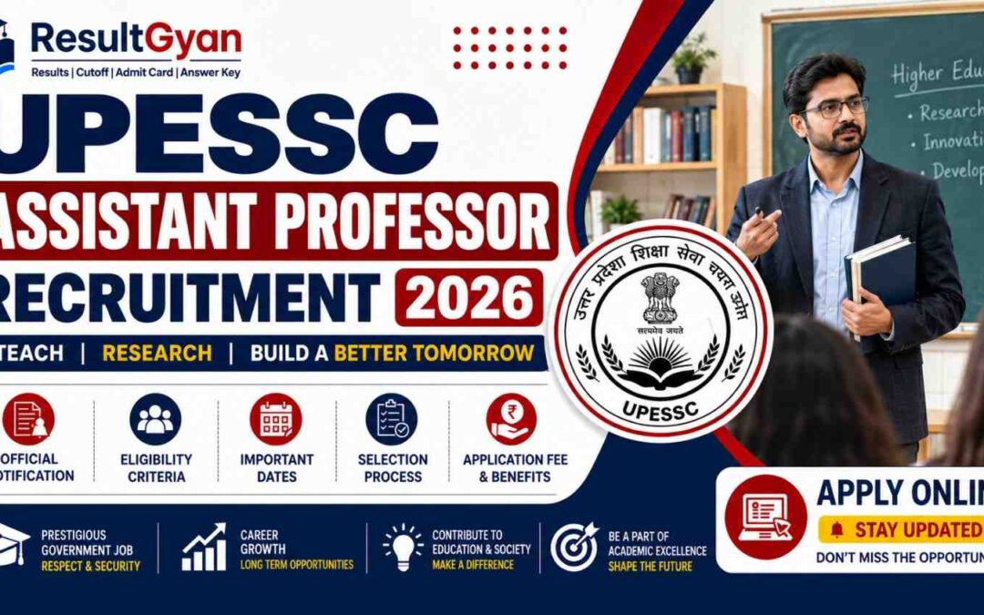 UPESSC Assistant Professor Recruitment 2026