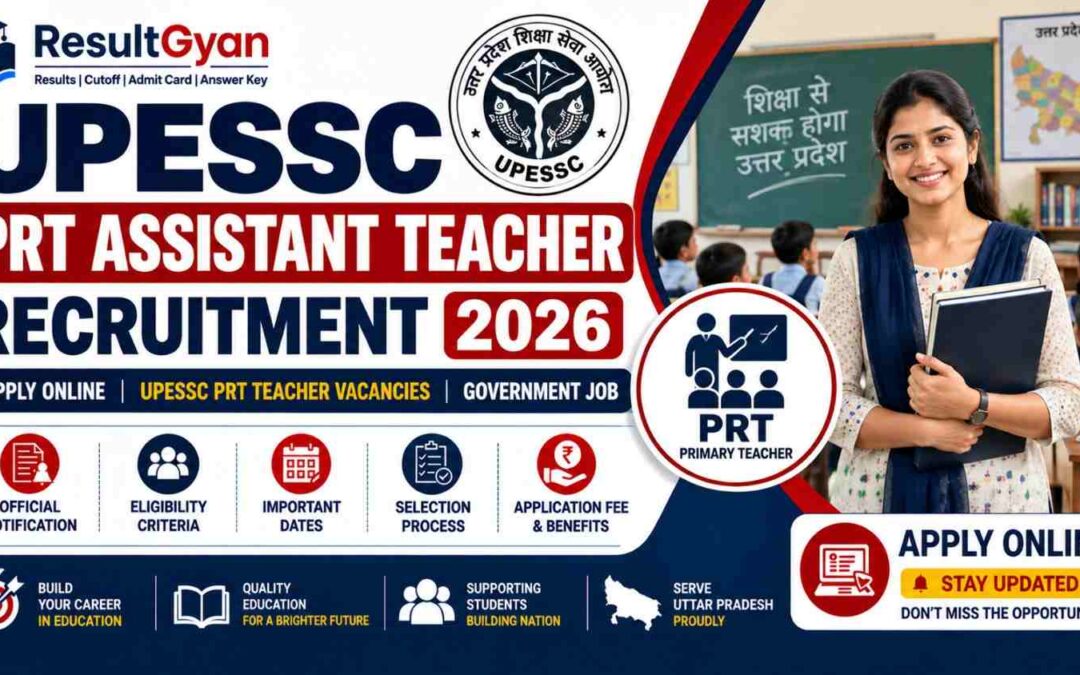 UPESSC PRT Assistant Teacher Recruitment 2026