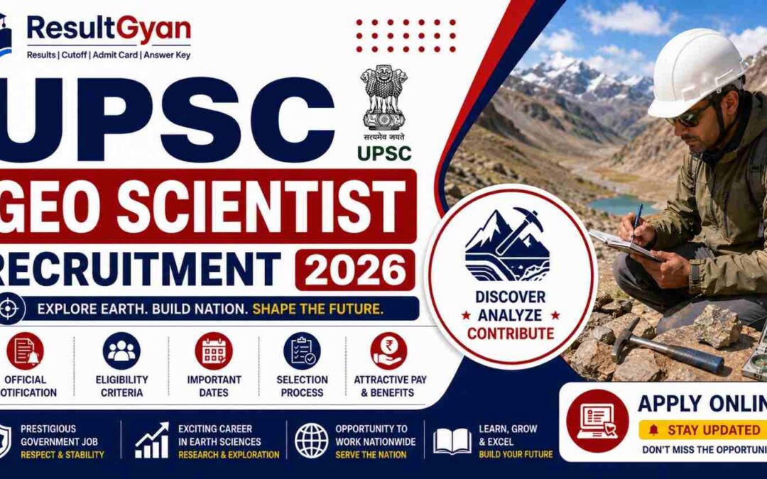 UPSC Geo Scientist Recruitment 2026