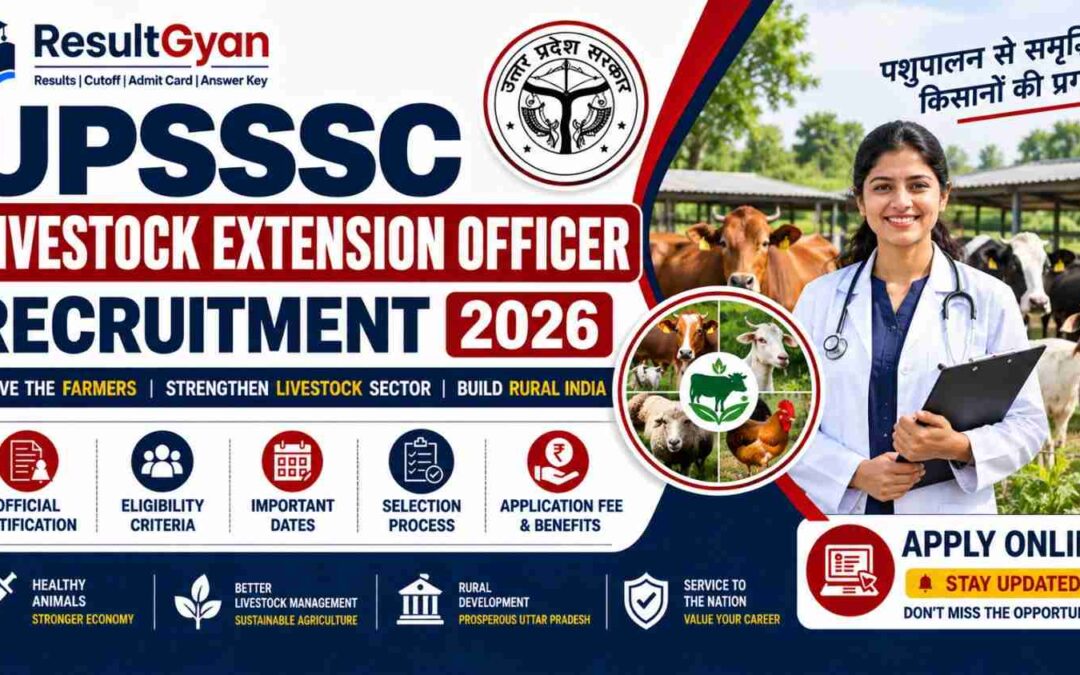 UPSSSC Livestock Extension Officer Recruitment 2026